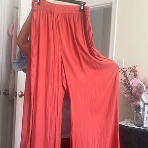 Zara Terracotta Wide-Leg Women's Palazzo Pants